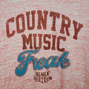 Bella Tee SS Country Music Freak Blake Shelton 2018 Tour Pink - Size Medium